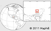 Blank Location Map of Calkini, highlighted parent region