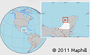 Gray Location Map of Calkini, highlighted parent region