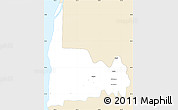 Classic Style Simple Map of Calkini, single color outside