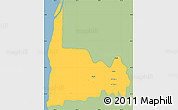 Savanna Style Simple Map of Calkini, single color outside