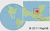 Savanna Style Location Map of Carmen