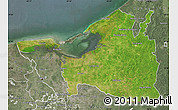 Satellite Map of Carmen, semi-desaturated