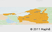 Political Panoramic Map of Carmen, lighten