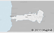 Gray 3D Map of Hecelchakan, single color outside