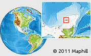 Physical Location Map of Hecelchakan, highlighted country