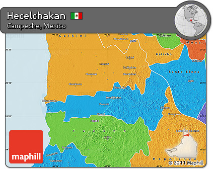 Political Map of Hecelchakan