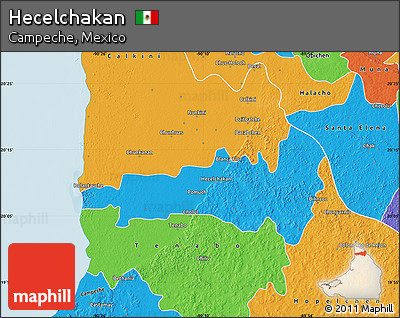 Political Map of Hecelchakan