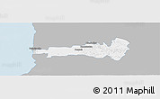 Gray Panoramic Map of Hecelchakan, single color outside