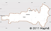 Classic Style Simple Map of Hecelchakan, cropped outside