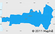 Political Simple Map of Hecelchakan, single color outside
