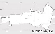 Silver Style Simple Map of Hecelchakan, cropped outside