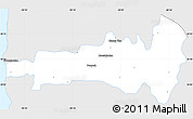 Silver Style Simple Map of Hecelchakan, single color outside