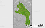 Satellite 3D Map of Hopelchen, lighten, desaturated