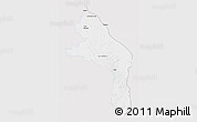 Silver Style 3D Map of Hopelchen, single color outside