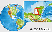 Physical Location Map of Hopelchen, highlighted parent region