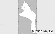 Gray Simple Map of Hopelchen, single color outside