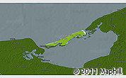 Physical 3D Map of Isla de Terminos, darken