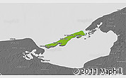 Physical 3D Map of Isla de Terminos, desaturated