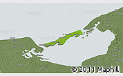 Physical 3D Map of Isla de Terminos, semi-desaturated