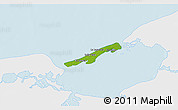 Physical 3D Map of Isla de Terminos, single color outside