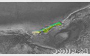 Satellite 3D Map of Isla de Terminos, desaturated