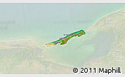 Satellite 3D Map of Isla de Terminos, lighten