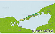 Satellite 3D Map of Isla de Terminos, physical outside