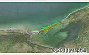 Satellite 3D Map of Isla de Terminos, semi-desaturated