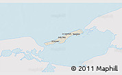 Shaded Relief 3D Map of Isla de Terminos, single color outside