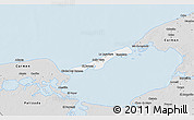Silver Style 3D Map of Isla de Terminos