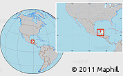 Gray Location Map of Isla de Terminos, highlighted parent region, within the entire country