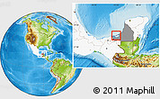 Physical Location Map of Isla de Terminos, highlighted country, highlighted parent region