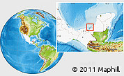 Physical Location Map of Isla de Terminos, highlighted country