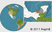 Satellite Location Map of Isla de Terminos, highlighted country, highlighted parent region