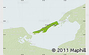 Physical Map of Isla de Terminos, lighten