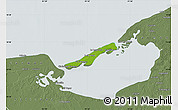 Physical Map of Isla de Terminos, semi-desaturated