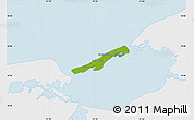 Physical Map of Isla de Terminos, single color outside