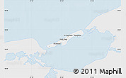 Silver Style Map of Isla de Terminos, single color outside