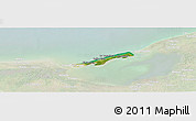 Satellite Panoramic Map of Isla de Terminos, lighten