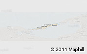 Shaded Relief Panoramic Map of Isla de Terminos, lighten, semi-desaturated