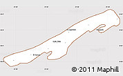 Classic Style Simple Map of Isla de Terminos, cropped outside
