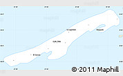 Classic Style Simple Map of Isla de Terminos, single color outside