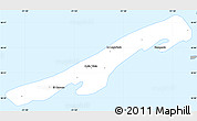 Gray Simple Map of Isla de Terminos, single color outside