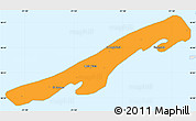 Political Simple Map of Isla de Terminos, single color outside