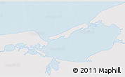 Silver Style 3D Map of Isla, single color outside