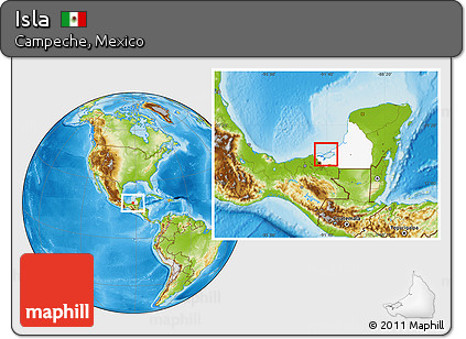 Physical Location Map of Isla, highlighted parent region