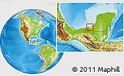 Physical Location Map of Isla