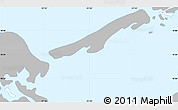Gray Simple Map of Isla, single color outside