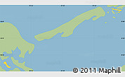Savanna Style Simple Map of Isla, single color outside