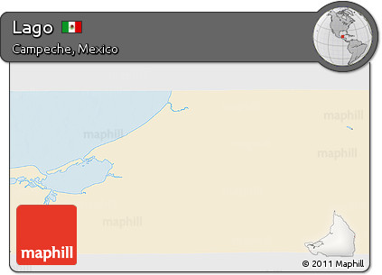 Classic Style 3D Map of Lago, single color outside